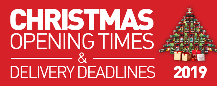 Christmas Opening Times & Delivery Deadlines 2019