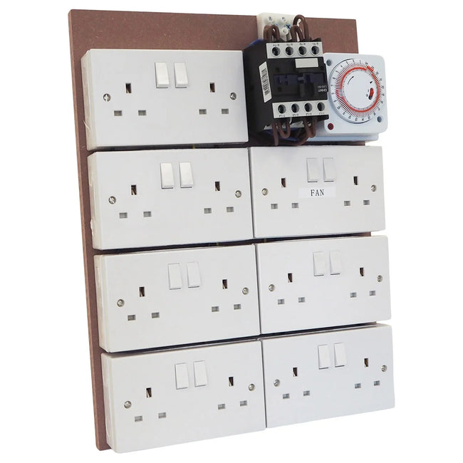 Omega MDF Lighting Timer Boards with Fan Sockets