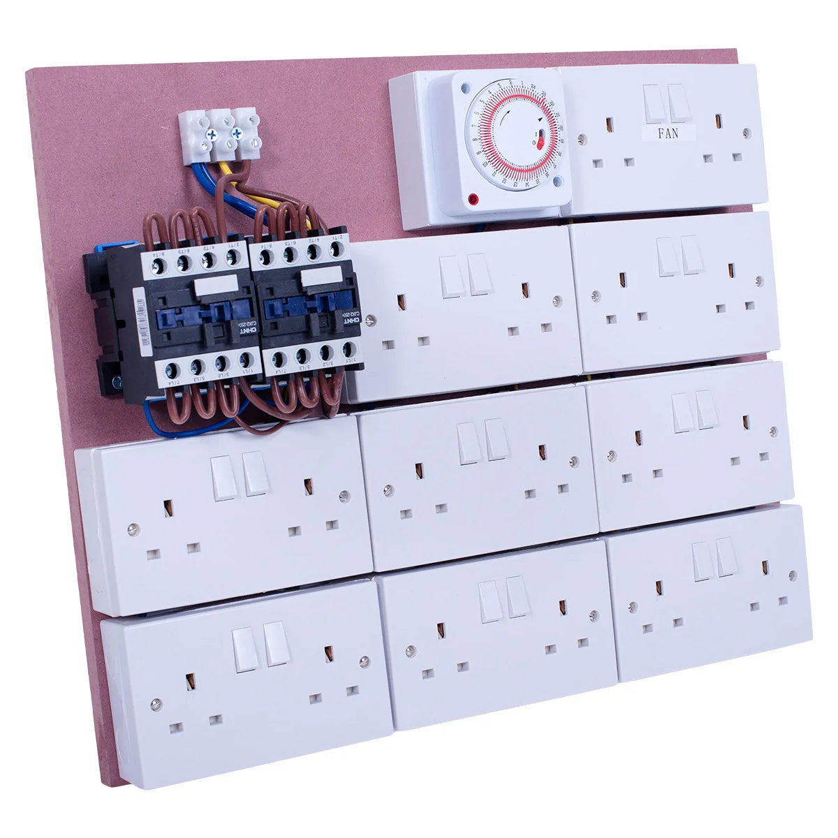 Omega MDF Lighting Timer Boards with Fan Sockets