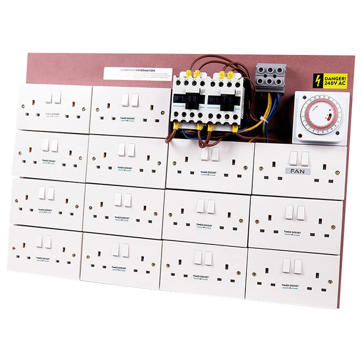 Omega MDF Lighting Timer Boards with Fan Sockets
