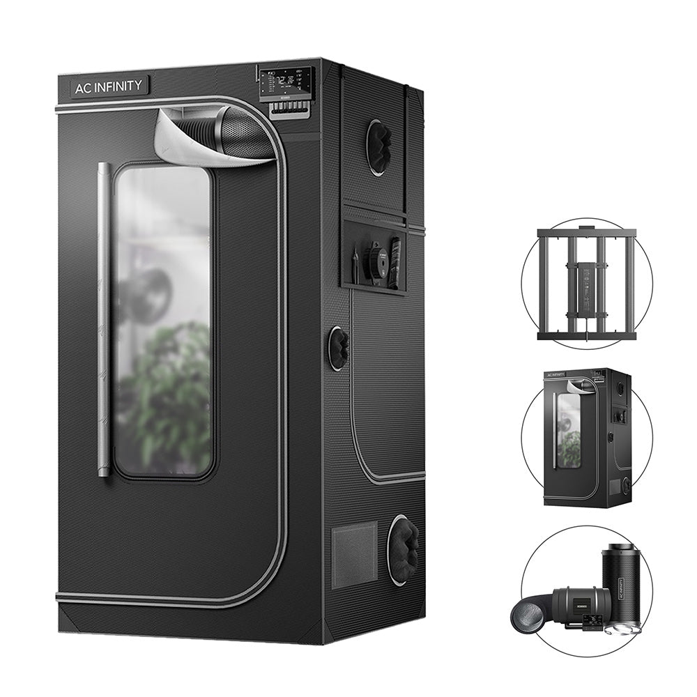 AC Infinity 300W LED Grow Tent Kits – 0.9m x 0.9m x 1.8m