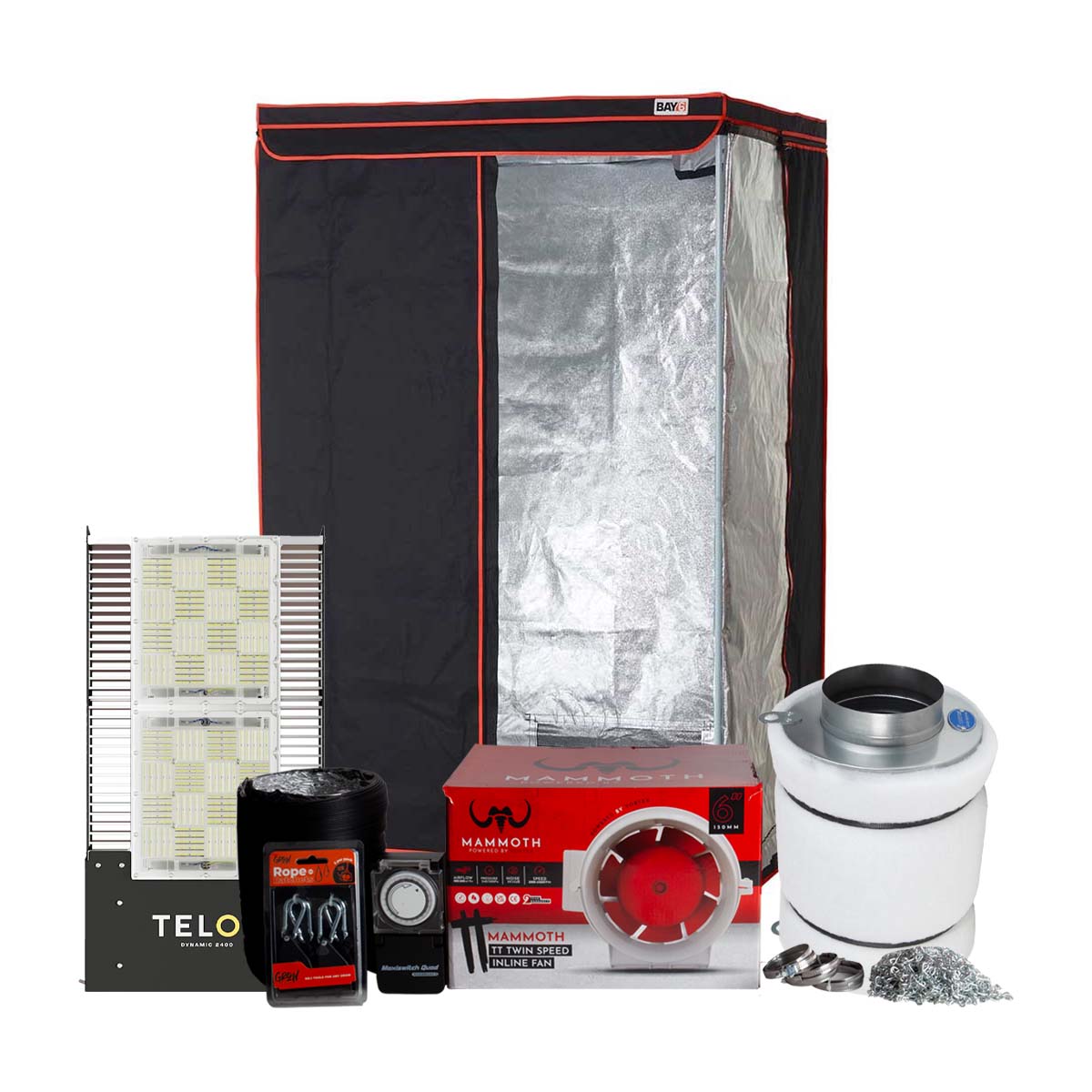 Telos Dynamic LED Grow Tent Kits 1.2m x 1.2m | GroWell