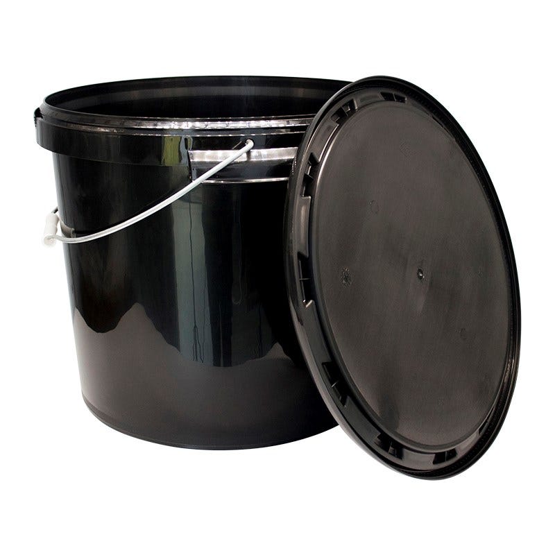 26L Black Plastic Bucket