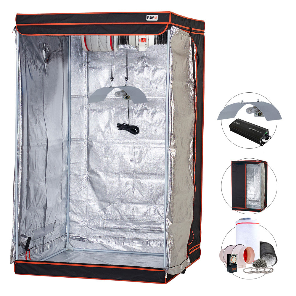 grow tent kit complete 1.2m x 1.2m HPS Kits your GEAR Campingstuhl Carini Dehumidifiers Color:Black Ripstop