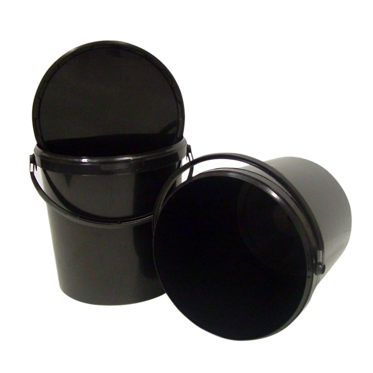 20L Black Plastic Bucket