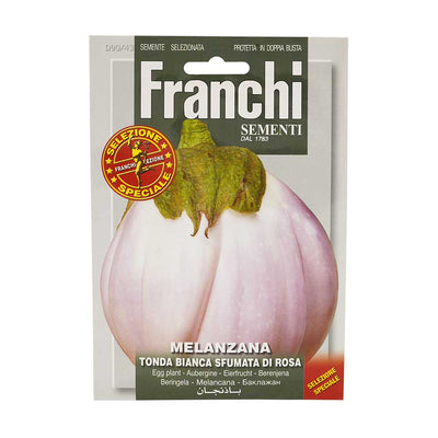 Franchi Seeds 1783 Aubergine Tondo Bianca White ('Romanesco) Seeds