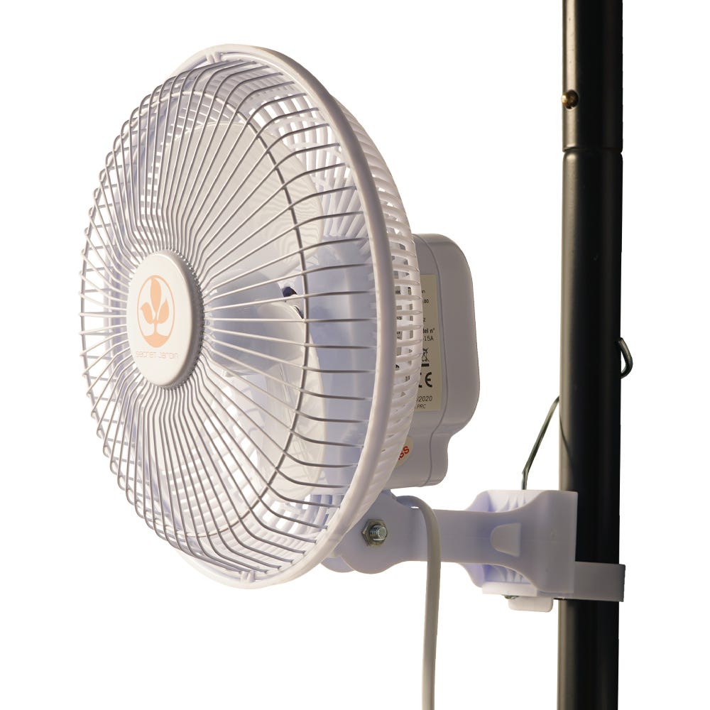 Secret Jardin Monkey Fan V2.0 – 20W Oscillating Pole Fan For Grow Tents (Fits 0.63-0.83 Inch Poles)